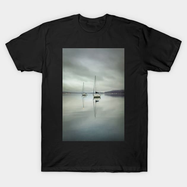 Boats in the mist T-Shirt by dags